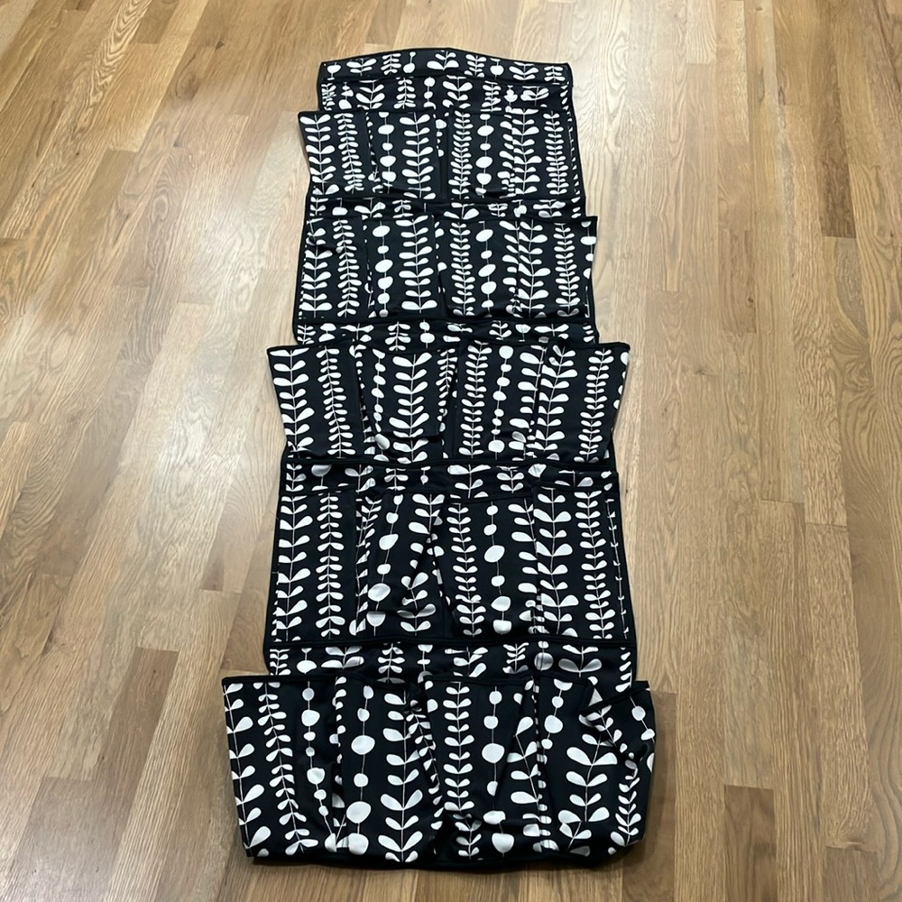 Pottery Barn Teen Black White Over The Door Shoe Storage Organizer